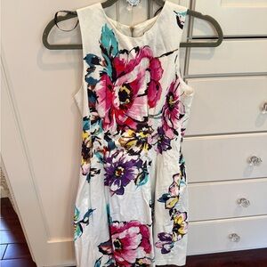 White and Flower Vincent Camuto Dress
